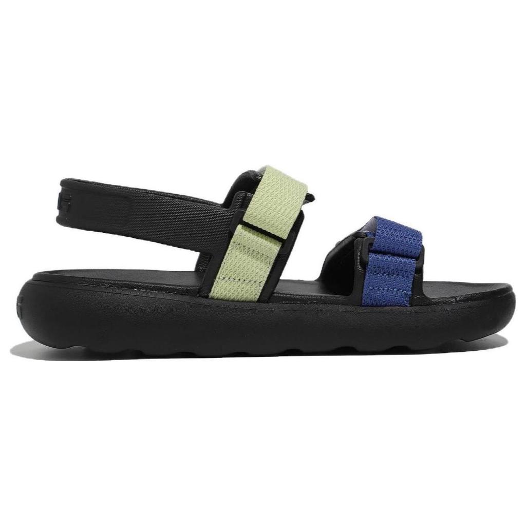 FILA Drifter Tube Sandals Slip Resistant Abrasion Resistant Sports Sandals Unisex Black Blue Korean Style 1SM02573F_001
