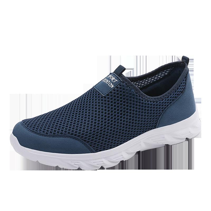 Men's Shoes Summer Mesh Foot Cover Breathable Sports Shoes Light Travel Shoes One Pedal Casual Walking Shoes