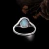 Colorful natural oval 8*10mm ethiopia opal ring earrings 925 sterling silver luxury fine jewelry set for women's engagement gift