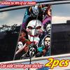 Adesivi per Auto Personaggi Horror Fantasma Halloween Montante B Auto Copertura Decorativa Impermeabile Graffi Portiere Auto Montante Parasole Decalcomanie