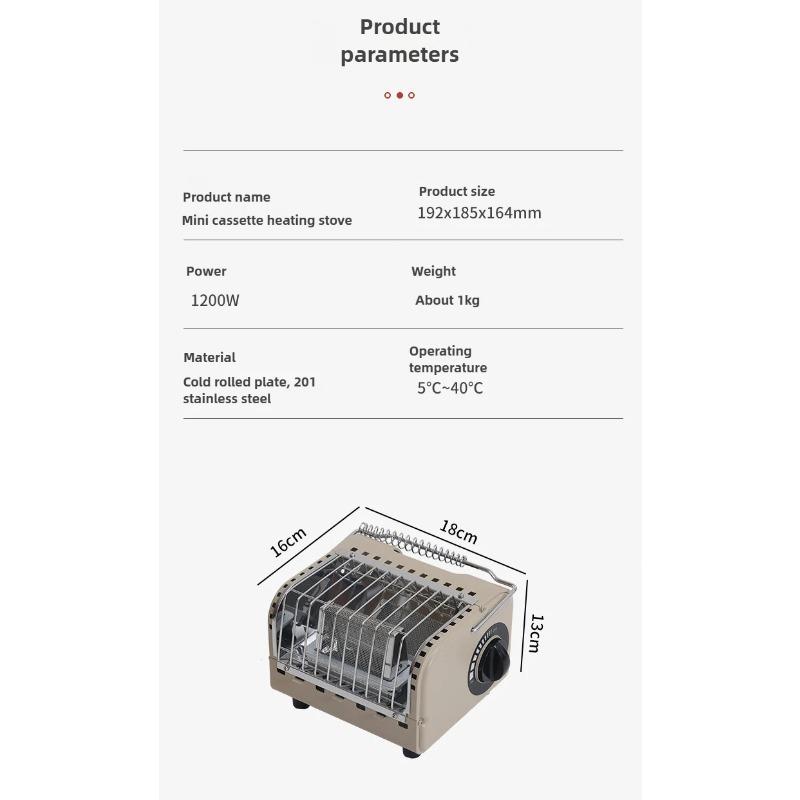 Outdoor Mini Heating Stove Camping Gas Stove Fishing Camping Heater Outdoor Portable Car 2024 Winter Camping Outdoor Supplies