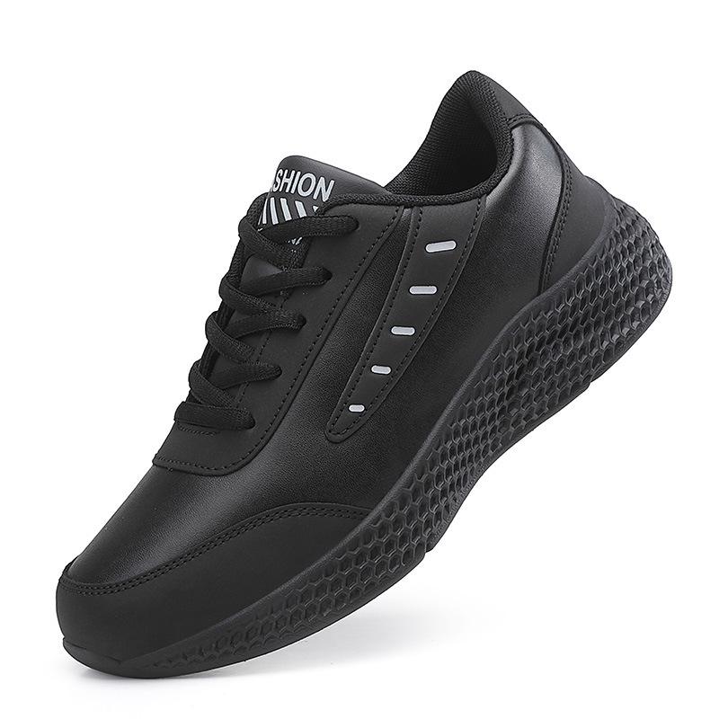 

Casual Leather Sneakers for Women Trend All-match Black Women Sports Running Shoes Non Slip Comfortable Vulcanized Shoes Plus 42 42