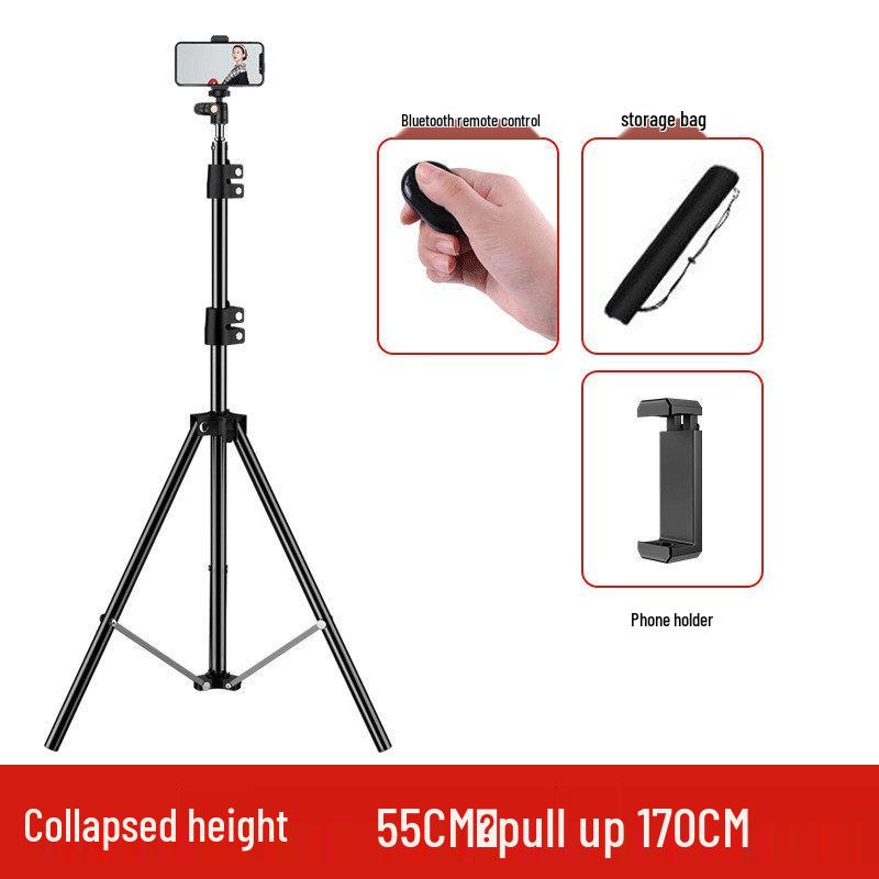 Multi-Functional Mobile Phone Tripod with Ring Light for Live Broadcasting and Selfies