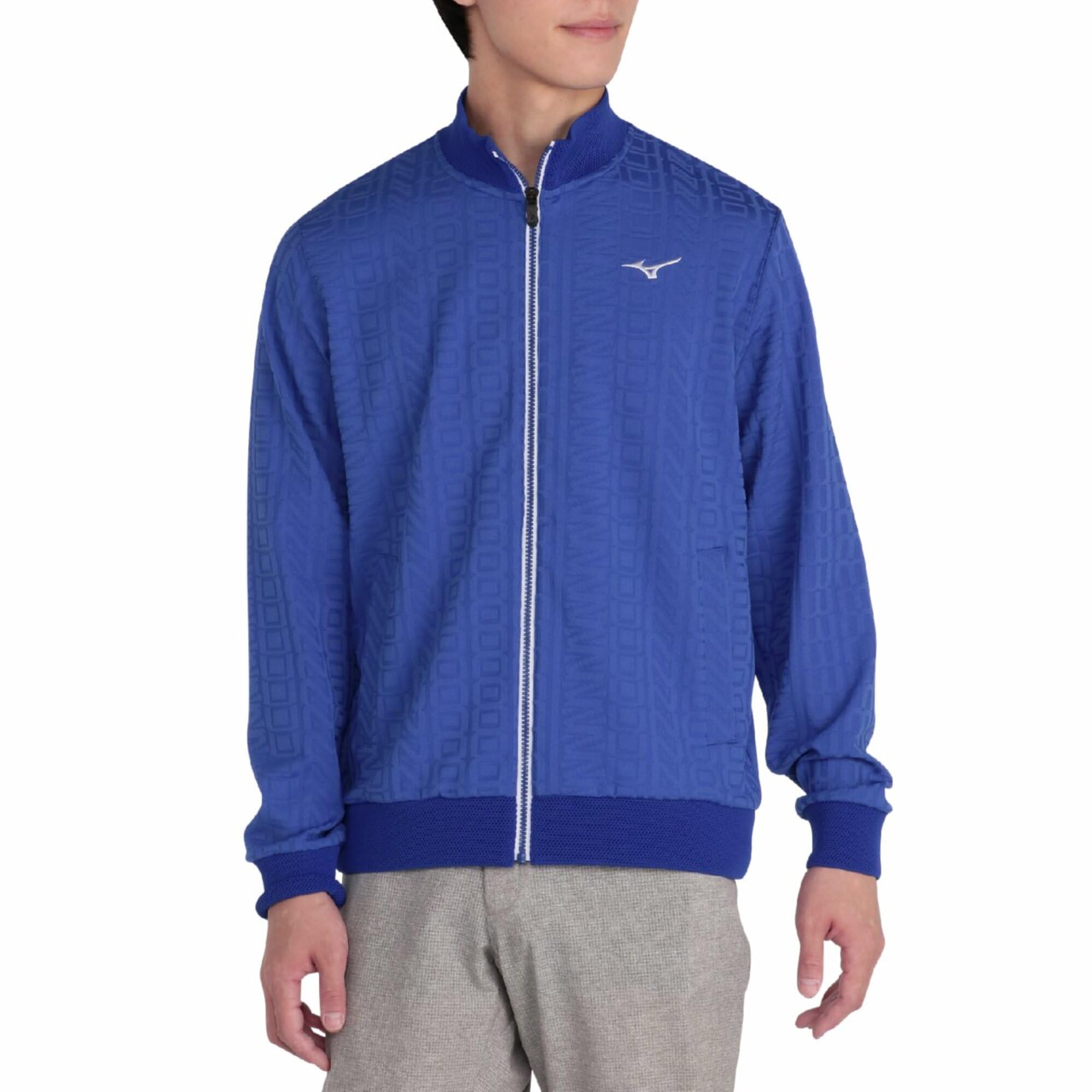 

Mizuno Golf Logo Long Full Blouson UV Easy to Move Royal Blue Men s Wear, Jacquard, Sleeve, Zip-Up Jacket, Protection, In, (E2MCC001)