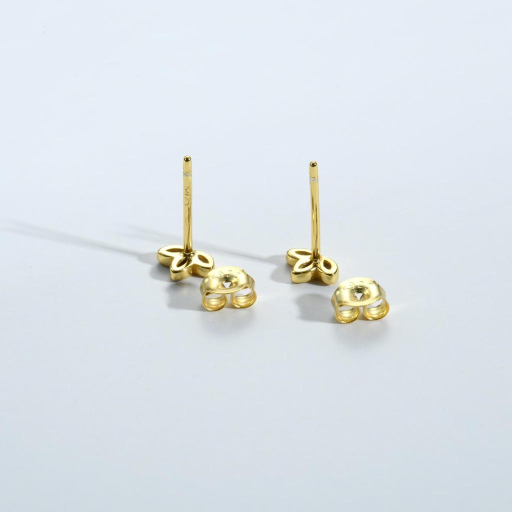 ANDYWEN 100% 925 Sterling Silber Regenbogen CZ Piercing Ohrstecker Blume Luxus Edlen Schmuck Geschenk