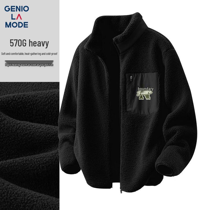 GENIOLAMODE Men's Heavyweight Thermal Fleece Casual Jacket