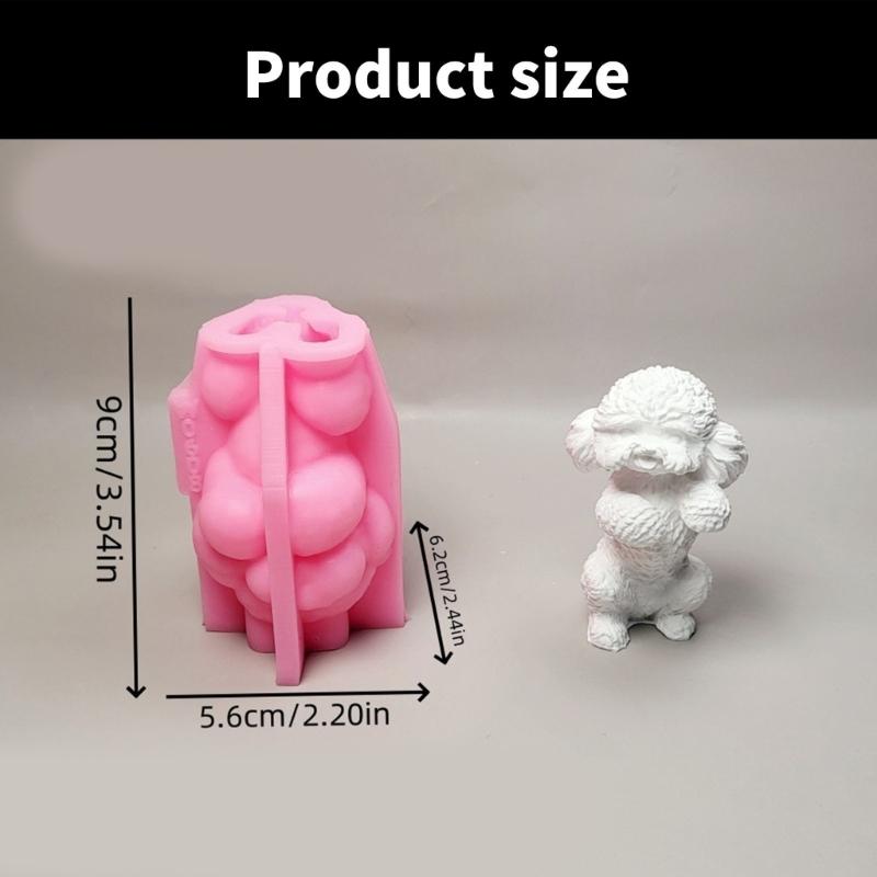 3D Bear Candle Molds Casting Molds Plasters Molds Animal Silicone Mould Ornament Molds Castings Molds Epoxy Resin Molds