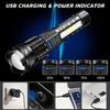 Rechargeable LED Flashlight 7 Modes Zoomable Tactical Torch Waterproof Handheld Work Light for Outdoor Camping Fishing Hunting
