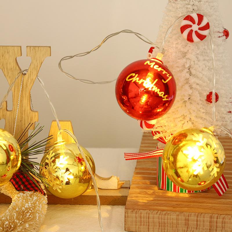 Christmas Plating Star String Lights Snowflake Santa Xmas Tree Ball Hanging Pendant Ornaments Light Christmas Decorations L002
