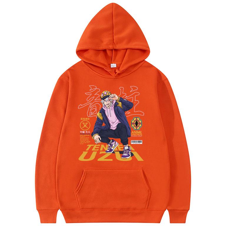 

Толстовка с капюшоном из японского аниме «Убийца демонов» Узуи Тенген, весна-осень, модная толстовка унисекс для мужчин и женщин, удобные качественные толстовки XXXXL оранжевый