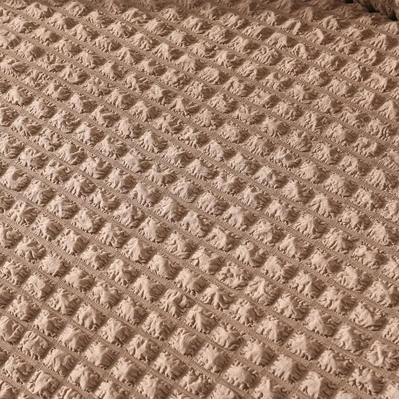 Elastic Sofa Covers for Living Room Geometric ArmChair Knitted Corn Grid Fabric Sofa Slipcovers Chair Protector Home Decor