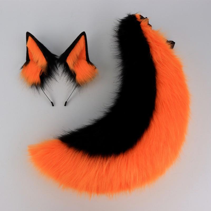 Wolf Ear Headband Tail Prop Set Cosplay Costume Accessory Anime Party Halloween Festival