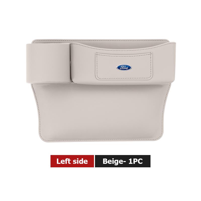 YYQO6 Leather Car Seat Gap Water Cup Holder Box Storage Bag For Ford Escape Ecosport Fusion Explorer Expedition Taurus