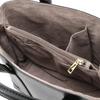 Faux leather tote bag with shoulder strap