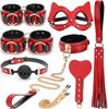 SM Bondage Set 8 Pieces Red-Black