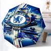 Printed Chelsea FC Logo Printed Folding Umbrella,Outdoor,Leisure,And Travel Umbrella,Durable Umbrella Fabric,Birthday And Holiday Gift
