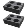 2Pcs Foam Cup Holder Tray Drink Carrier Beverage Cup Carrier Tray Multiple Holes Coffee Milk Tea Takeout Holder