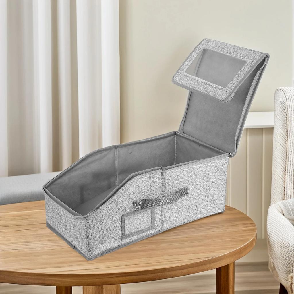 Stackable Hat Container Ventilated Cap Organizer Baseball Cap Organizer with Transparent Window Dust-proof Hat Storage for Caps
