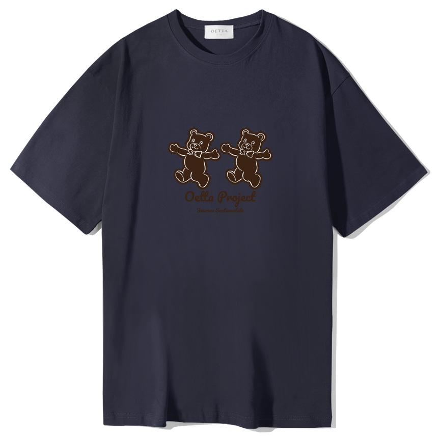YDA Candy Teddy Bear Short Sleeve T-Shirt Navy