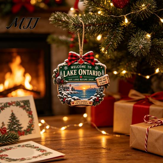 Acrylic Decor Pendant Lake Ontario Forever Christmas Ornament, Now And Always Decoration Hanging Decoration, for House Home