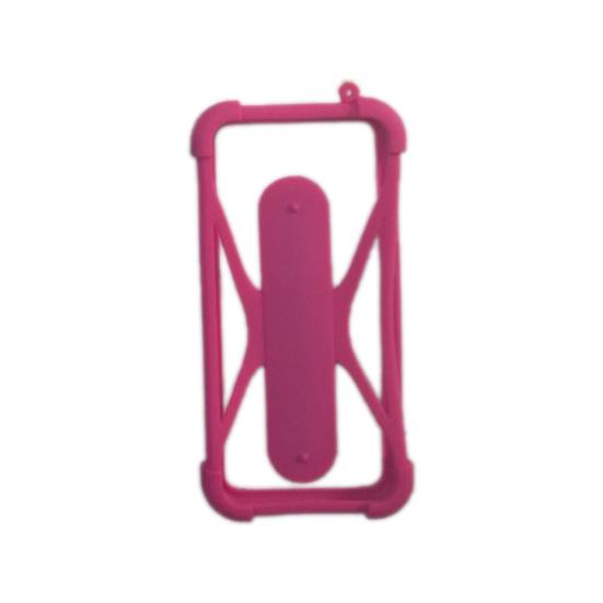 

Soft Silicone Universal Frame Case with Phone Bumper Holder for Samsung iPhone рожевий червоний колір