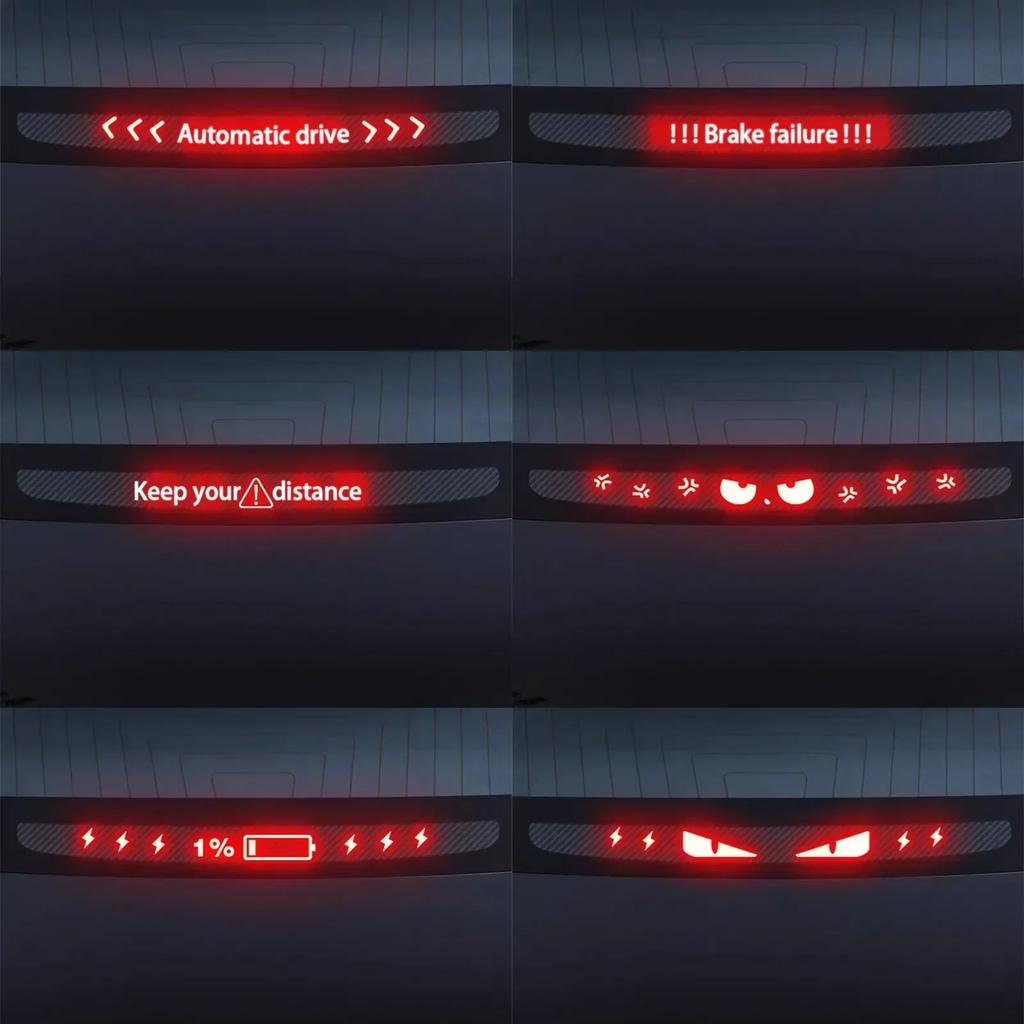 New1PCS Car Stickers for Tesla Model 3 Y Taillight Sticker High Mounted Brake Light Projection Board Top Tail Light Emblem Decal