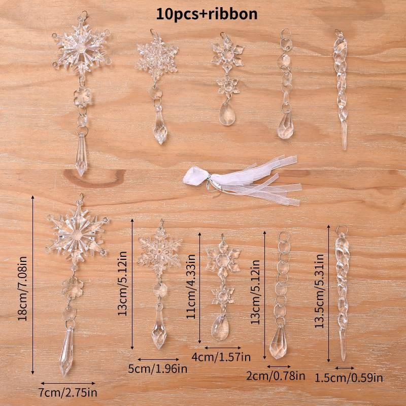 

Christmas Decoration Supplies Transparent Snow Ice Edge Acrylic Supplies Fake
