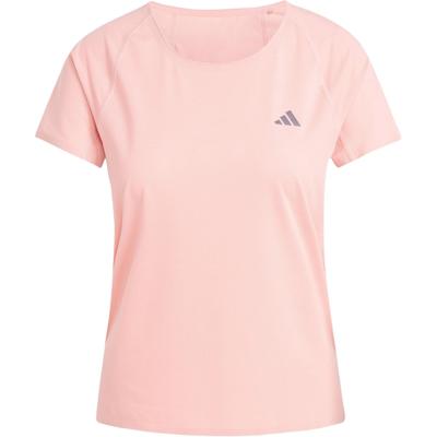 Adizero Comfortable and Lightweight Pullover with Letter Logo Print Short Sleeve T-Shirt Women Tops Pink IW3216
