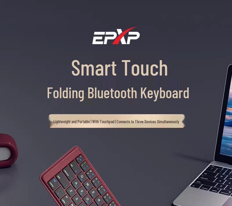 Portable Foldable Bluetooth Keyboard & Touchpad Set for Laptops, iPads, Tablets, Phones with Wireless Mouse