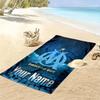 Name Custom Olympique De Marseille Print Beach Towel, Large Soft Quick Dry Towel for Beach Camping Swimming