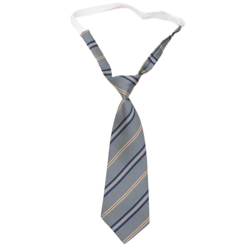 Graue Gestreifte Krawatte Schleife Koreanisch Japanisch JK Fliege Halsbekleidung Schulschüler Uniform Vorgebunden Verstellbare Krawatte