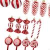 15 Pieces Christmas Hanging Ornaments Lollipop DIY Gifts Decoration Balls for