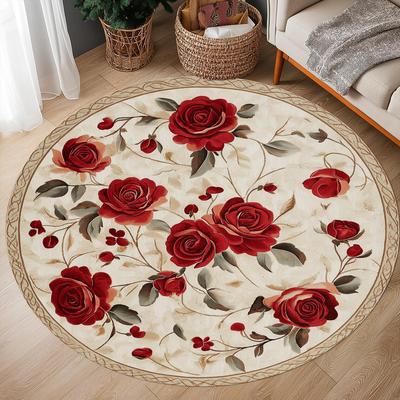 Covor rotund cu flori de cireș Covorașe pentru podea în cameră Covorașe antiderapante pentru living Covor lavabil pentru decorarea casei Covor