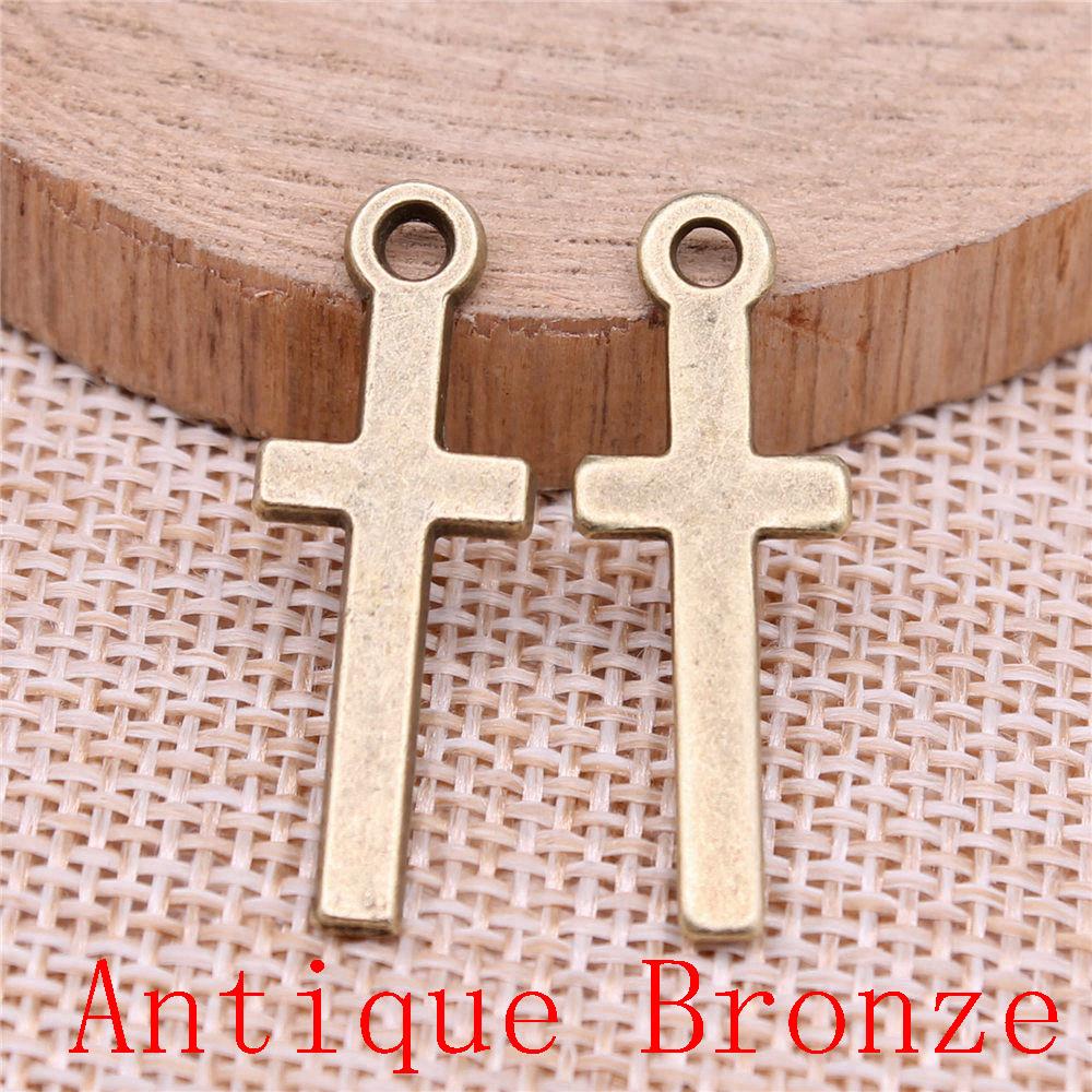 Heart Cross Shaped Charms Pendant For Bracelet Necklace Jewelry Making Craft Findings