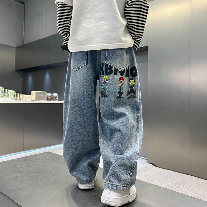 Jean Children's Clothing Boys' Spring Pants Summer Jeans Spring and Autumn Boys' Thin Pants