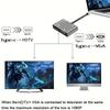 Type C Adapter Hub 4 in 1 Multiport with USB 30 VGA HDTV Digital AV and PD Charging Port Compatible