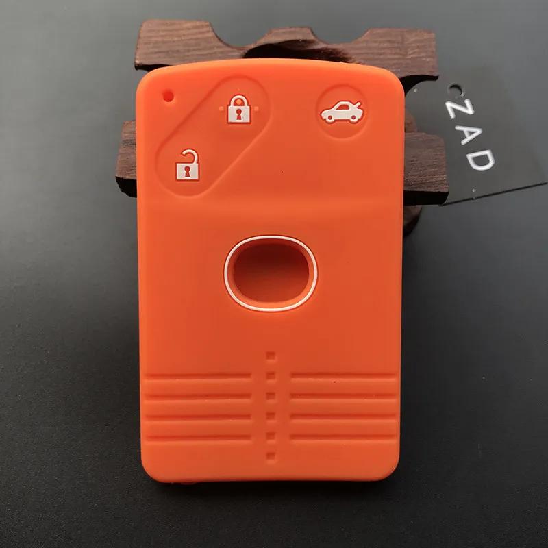 ZAD Silicone Rubber Car Key Cover Case Set Protection Holder for Mazda 5 6 CX-7 CX-9 RX8 MX5 3 Button Smart Card Fob Accessories