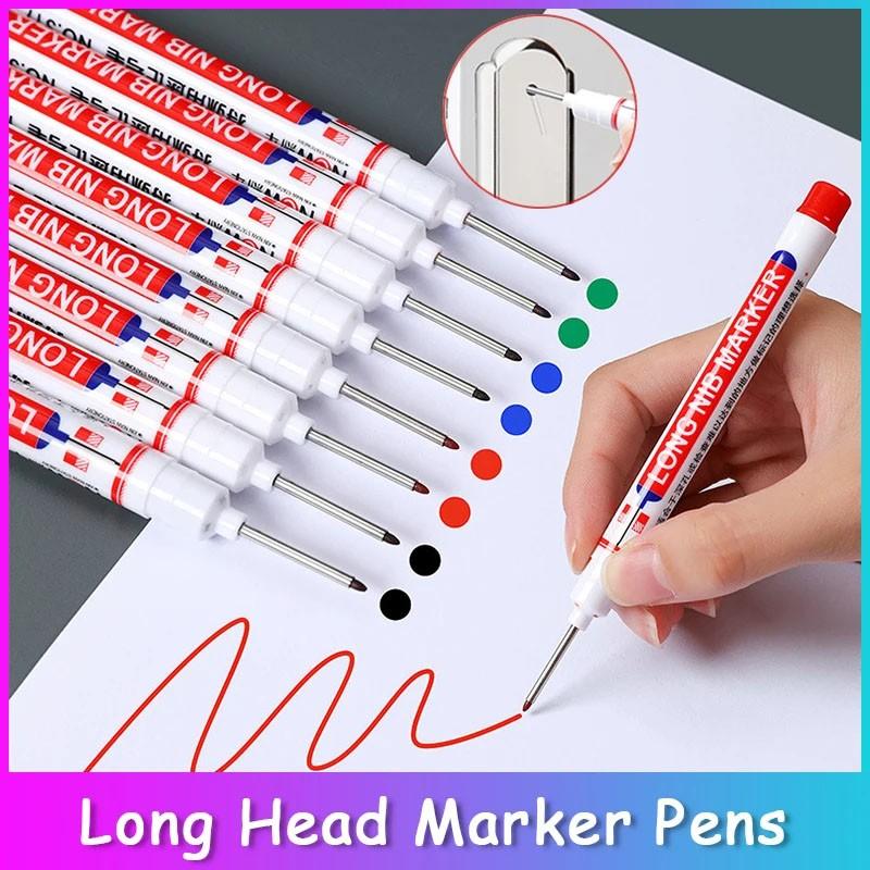 

Маркеры с длинной головкой для металла, водонепроницаемые, для ванной комнаты, украшения для деревообработки, многоцелевая быстросохнущая масляная ручка 3pcs чёрный