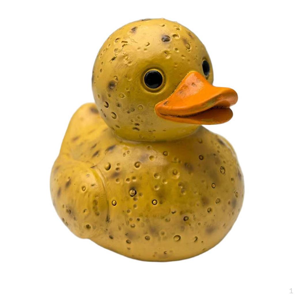 Duck Figurine Sculpture Cute Decoration Home Decor Resin Ornament Statue for Bedroom Porch