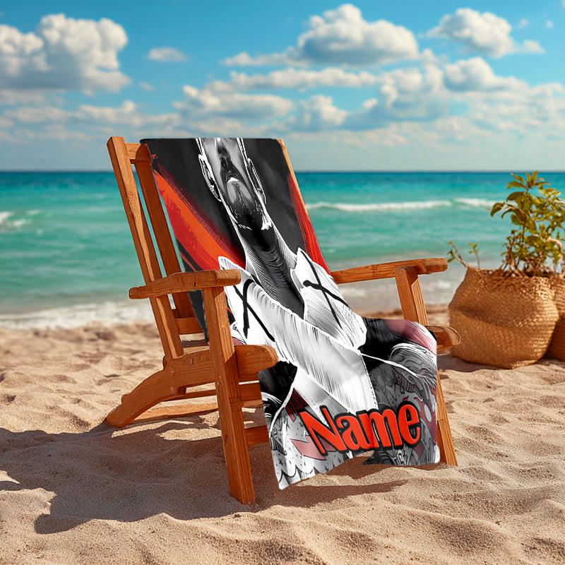 Personalized Customized Proof Beach Towel with CM Punk Pattern - Soft, Absorbent, Quick-drying, Perfect Swimming, Camping&bathing