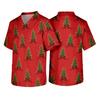 Men's Christmas Theme Caregiver Uniform, Holiday Scrub Top for Nurses and Workers