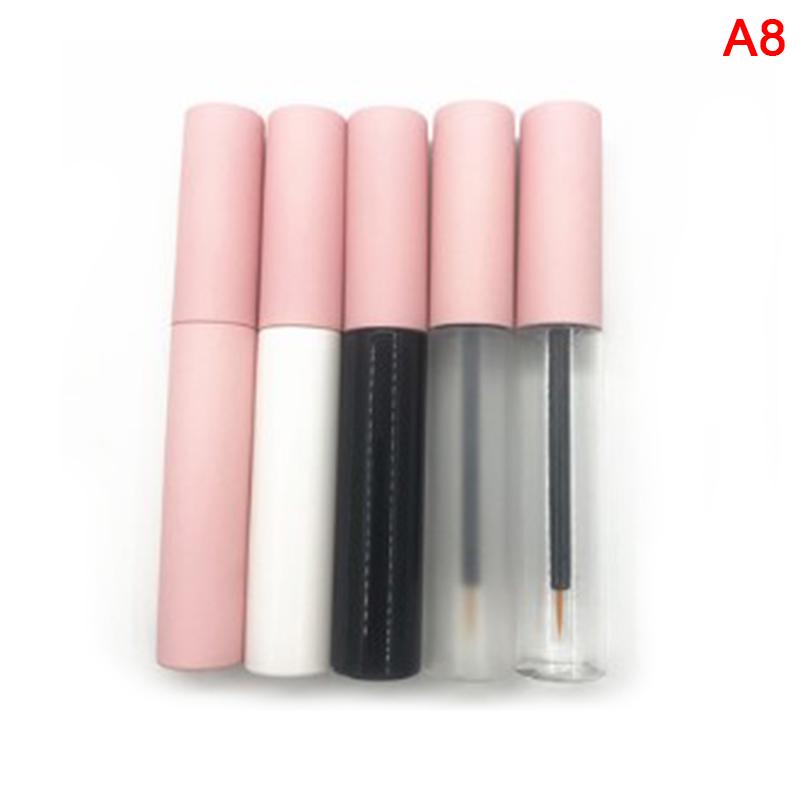 10ml Empty Mascara Tube Clear Revitalash Eyelash Bottle Frosted White,Pink Lid Cosmetic Packing Container