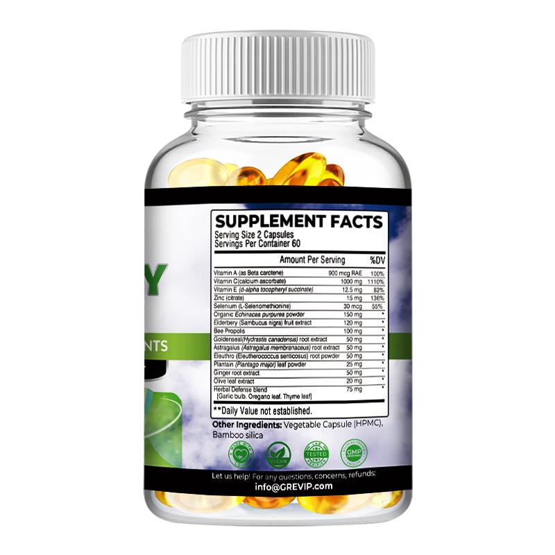 GREVIP Vitamin C Softgels, Immune Booster, Mood Improver, Suitable for Both Men and Women, High Absorption Rate.
