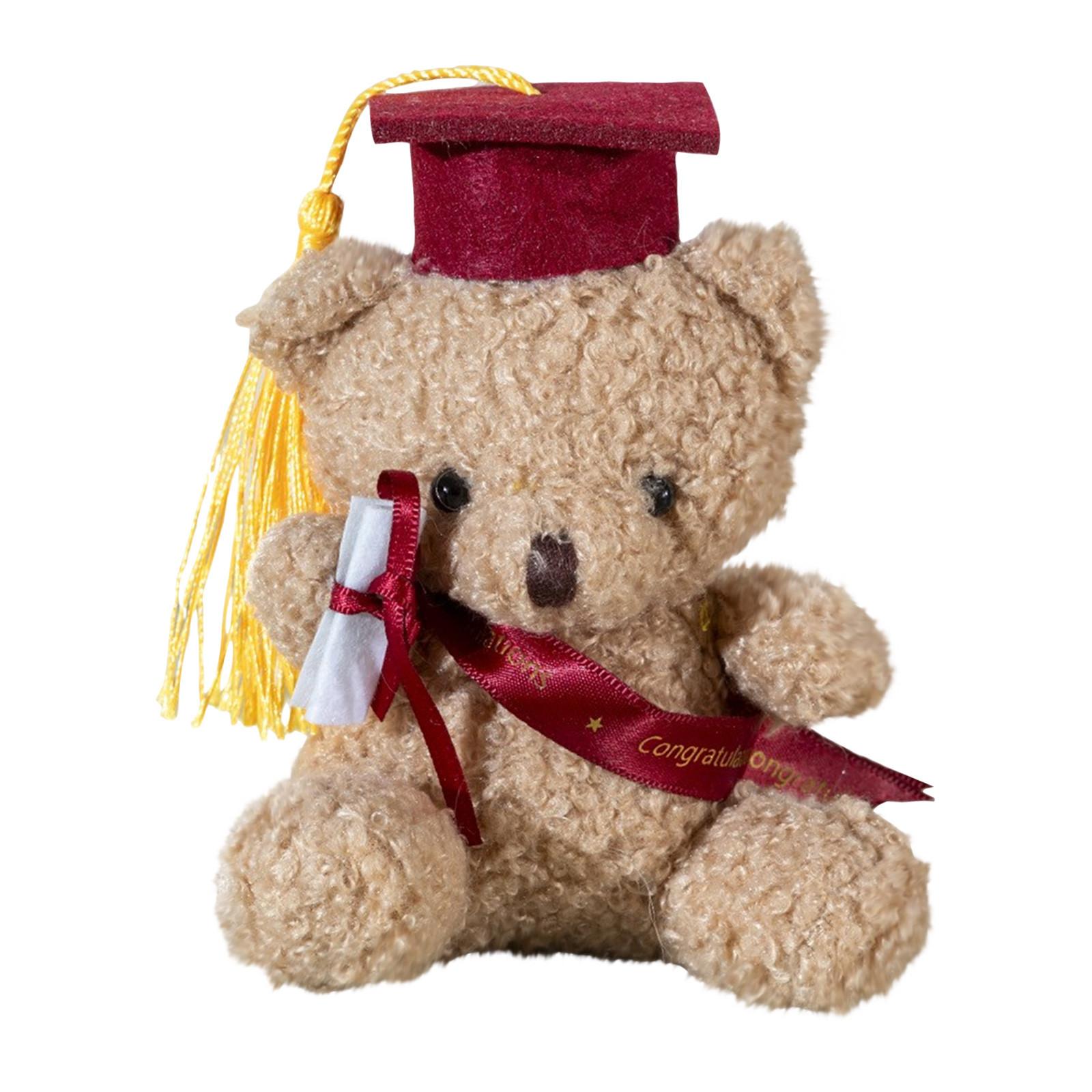 

Hot Sell- Plush Doll Toy Gift Cartoon Children s Rag Doll Doll ,Graduation Bear Dr. Hat Graduation Commemorative Gift,5.1inch,1PC One Size винний