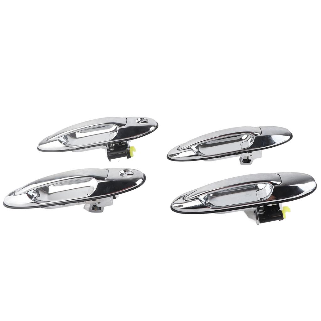 4 Peças Maçaneta de Porta Externa Cromada 69220‑60061 Substituição para Land Cruiser 1998‑2007