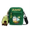 LABUBU canvas bag LABUBU peripheral small square bag doll nylon canvas lightweight simple versatile crossbody bag