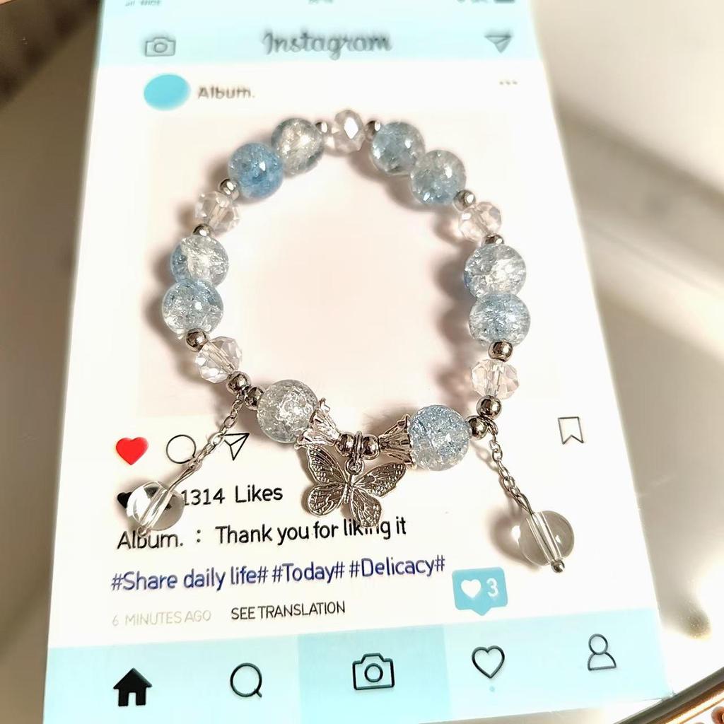 Festive Holiday Christmas Tree Bracelet with Lampwork Beads