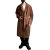 Men's Single-Breasted Wool Trench Coat - British Style Long Overcoat for Spring, Autumn, and Winter