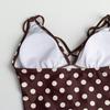 Retro Polka Dot Off-Shoulder Bikini mit Rock-Stil