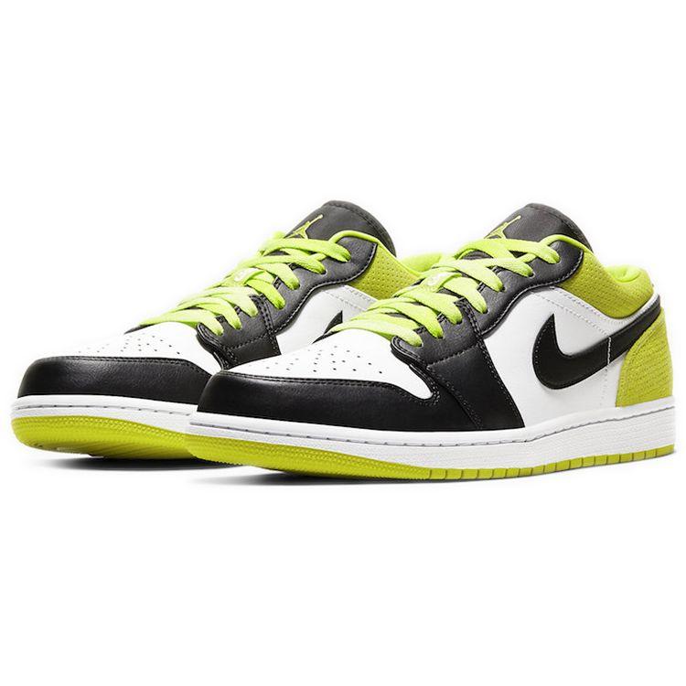 Air Jordan 1 Low Cyber Unisex Sneakers Yellow Black White CK3022-003